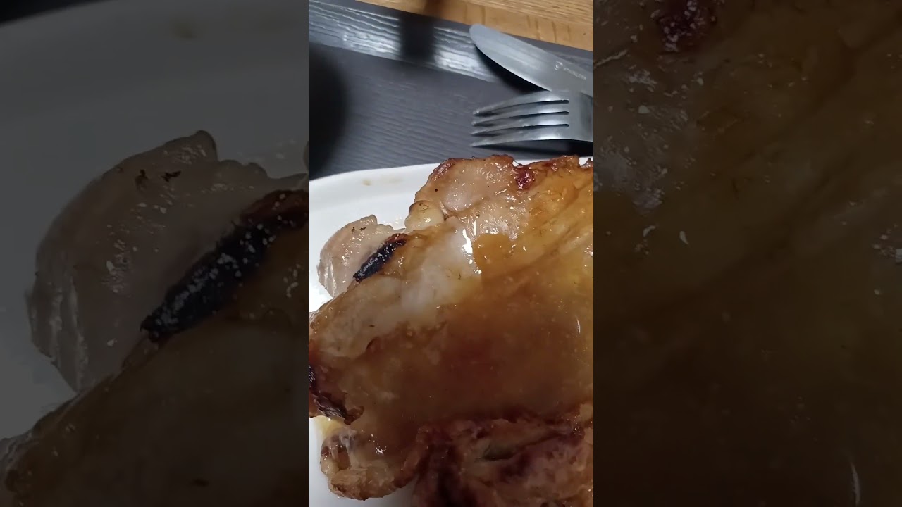 キャベツの中華スープとチキンステーキ