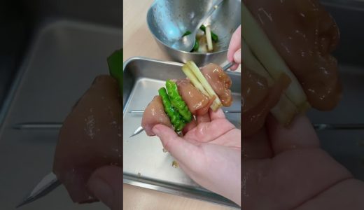 烤雞肉串 焼きとり風 No.51 skewered chicken ＃1分鐘水波爐料理