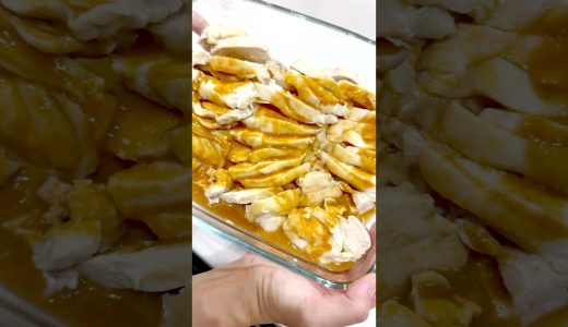 【レンチンだけでしっとりおいしい/鶏むね肉の味噌ダレがけ】