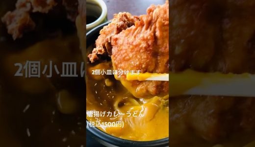 【ここのお店の唐揚げカレーうどんが最高に、美味し過ぎた‼️ 】#美味しい #ボリューム満点 #家族 #愛情 #からあげ #カレー#笑顔#shorts