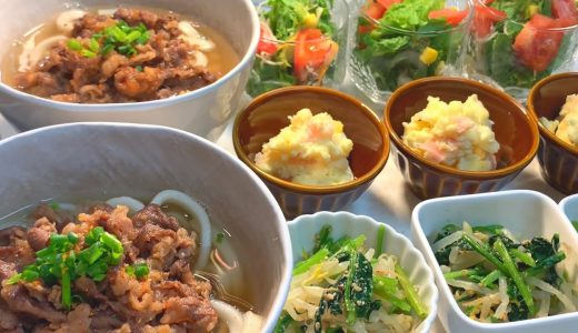 りゅうじさんの美味しすぎるレシピメインで三日間の献立♡肉うどん/油淋鶏/鶏胸肉の照り焼きチキン／ポテトサラダ
