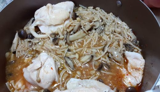 鶏胸肉エノキシメジ鍋🥺💦