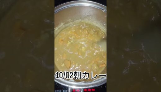 10/02#朝カレー #豚肉 #鶏むね肉 #トマト #ブロッコリー #ニンニク#カレー #カレー好き #カレー #料理 #cooking #カレースタグラム #自炊 #カレーライス #簡単レシピ#朝活