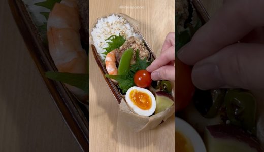 【お弁当の簡単レシピ】ちくわピーマン塩昆布炒め|鳥唐揚げ|JK娘の彩り弁当☘️