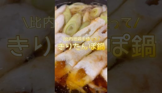 【簡単レシピ】比内地鶏を使って…きりたんぽ鍋🍲　#shorts #料理 #簡単レシピ #cooking