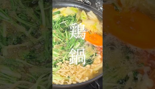 【シリーズ冬】旬の野菜をたくさん使った『鶏鍋』鶏の出汁が全てを旨くする🥰 #日本食 #料理 #japanesefood #cooking #hot pot #winter vegetables