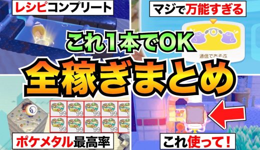 【ぽこあポケモン攻略】結局どれが良い？家具・レシピ・コイン・ポケメタル・てつ・落とし物などの稼ぎ方をまとめて紹介【時間操作あり/なし対応】