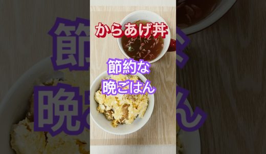 【からあげ丼】#うま缶#唐揚げ缶#やまや#節約レシピ#晩ごはん#レンチン#shorts