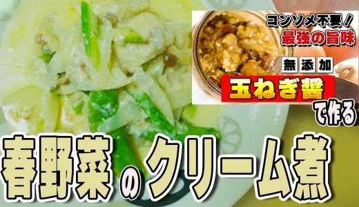 【無添加調味料】鶏むね肉と春野菜のクリーム煮〜玉ねぎひしお仕立て〜 #発酵調味料#無添加