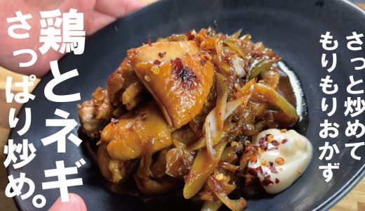 さっと炒めたら完成【鶏とネギでモリモリおかず】鶏とネギのさっぱり炒め。