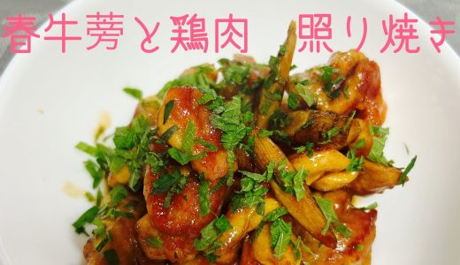 春牛蒡と鶏もも肉の照り焼き