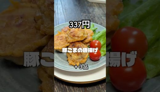 ★337円でこの満足感…豚こま唐揚げ＋3品｜ちゃる飯15秒
