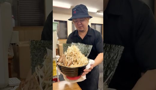ラーショ初の二郎系６キロ大盛りラーメン🍜 #ラーメンショップ