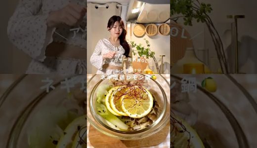 レンチン7分！ネギ塩鶏レモン鍋🍲🍋✨