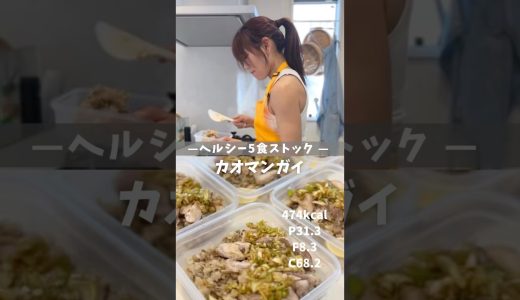 【ヘルシー5食ストック|カオマンガイ】レシピは説明欄🖐️ #ダイエットレシピ#冷凍弁当#カオマンガイ#高タンパク#冷凍ストック