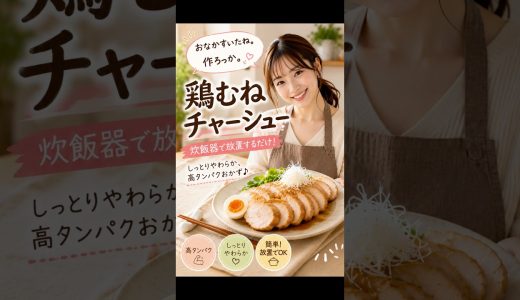 炊飯器に入れるだけ！しっとり鶏むねチャーシュー