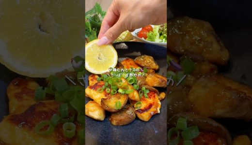 【ワンパン15分！】旦那がおかわりした！やみつき甘酢ナス鶏🐓🍆