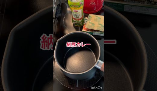 余ってた鶏むね肉でカレー🍛片栗粉付けてたからめっちゃとろとろになった 違うルーも試したいけど、どれが美味しいのか🤔 納豆トッピングしたけど意外と美味しくてびっくり #時短レシピ #夜ご飯
